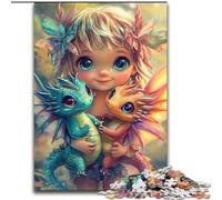 Jigsaw Puzzles for Adults 1000 Piece Puzzle Little Girl And Dragon, Elephant Toy Intellectual Game Birthday Present, Gifts, Wall Art for Ages 14+ 50x75cm