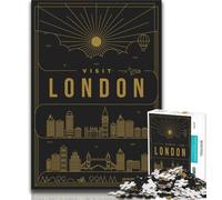 Jigsaw Puzzles for Adults 1000 Piece Puzzle London UK,Stress Reliever Difficult Challenge Every Piece Is Unique - Challenging Family Fun Game (38x26cm)