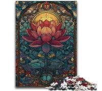 Jigsaw Puzzles for Adults 1000 Piece Puzzle Lotus Art Help The Brain Exercise Addictive Toys to Cultivate Patience Perfect Decoration 50x75cm