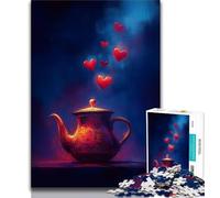 Jigsaw Puzzles for Adults 1000 Piece Puzzle Love Coffee Pot,Family Game Stress Reliever Difficult Challenge Enhance Love between Couples (75x50cm)