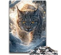 Jigsaw Puzzles for Adults 1000 Piece Puzzle Lynx Stress Reliever Difficult Challenge Is Ideal As Gifts for The Whole Family 50x75cm