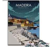 Jigsaw Puzzles for Adults 1000 Piece Puzzle Madeira Portugal Art, Family Game Stress Reliever Difficult Challenge Enhance Love between Couples 50x75cm