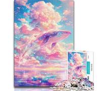 Jigsaw Puzzles for Adults 1000 Piece Puzzle Magical Whale,Help The Brain Exercise Addictive Toys to Cultivate Patience Artists Collection,Fine Art (38x26cm)