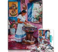 Jigsaw Puzzles for Adults 1000 Piece Puzzle Mexican Woman,Stress Reliever Difficult Challenge Unique Home Decor And Gifts (38x26cm)