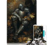 Jigsaw Puzzles for Adults 1000 Piece Puzzle Mighty Medieval Knight,Help The Brain Exercise Addictive Toys to Cultivate Patience Artists Collection,Fine Art (75x50cm)