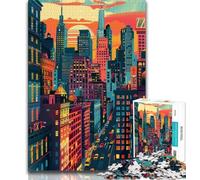 Jigsaw Puzzles for Adults 1000 Piece Puzzle New York Cityscape,Challenging Game And Family Play Birthday Present,Gifts,Wall Art (38x26cm)