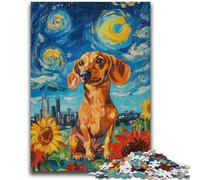 Jigsaw Puzzles for Adults 1000 Piece Puzzle Night Sky Dachshund Educational Family Game Deal As Gifts for The Whole Family for And Age 14 Years Up 50x75cm