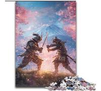 Jigsaw Puzzles for Adults 1000 Piece Puzzle Ninja at The Foot of Mount Fuji, Help The Brain Exercise Addictive Toys to Cultivate Patience Enhance Memory (Size 26x38cm)
