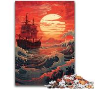 Jigsaw Puzzles for Adults 1000 Piece Puzzle Old Ship in The Ocean for Ages 14 And over Fun Games Fun Activities at Home, Birthday Gifts, Travel Gifts 50x75cm