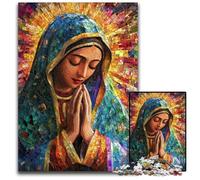 Jigsaw Puzzles for Adults 1000 Piece Puzzle Our Lady of Guadalupe Praying Cardboard Puzzles Stress Reliever Staycation Kill Time, A Work of Art for And Age 14 26X38CM
