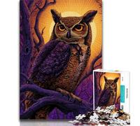 Jigsaw Puzzles for Adults 1000 Piece Puzzle Owl on The Tree, Stress Relief Toys,Enhance Love between Couples for Ages 14+ 38x26cm