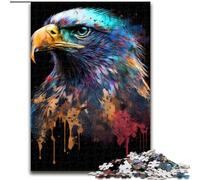 Jigsaw Puzzles for Adults 1000 Piece Puzzle Paintsplash Eagle, for And 14 Years And over for Educational Game Challenge Toy Gift for Birthdays (Size50x75cm)