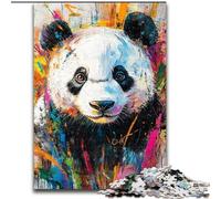 Jigsaw Puzzles for Adults 1000 Piece Puzzle Panda Oil Painting, Suitable for Ages 14 And Up Home Decor Deal As Gifts for The Whole Family (Size 50x75cm)