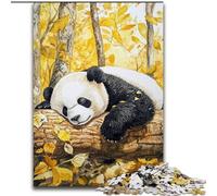 Jigsaw Puzzles for Adults 1000 Piece Puzzle Panda Sleeping in Autumn, Decompressing Intellectual Educational Toy Is Ideal As Gifts for The Whole Family (Size 26x38cm)