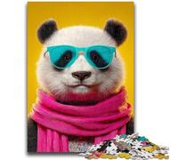 Jigsaw Puzzles for Adults 1000 Piece Puzzle Panda Wearing A Scarf Challenging Game And Family Play Secret Santa Gifts 38x26cm