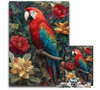 Jigsaw Puzzles for Adults 1000 Piece Puzzle Parrot Flowers Puzzle Educational Challenge, Deal As Gifts for The Whole Family for 14+ 50X75CM
