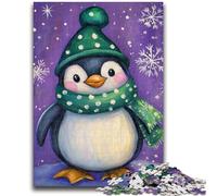 Jigsaw Puzzles for Adults 1000 Piece Puzzle Penguins in Winter Stress Reliever Difficult Challenge Is Ideal As Gifts for The Whole Family 38x26cm