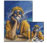 Jigsaw Puzzles for Adults 1000 Piece Puzzle People on Vacation Wooden Puzzles Stress Reliever Staycation Kill Time, A Work of Art for And Age 14 50X75CM