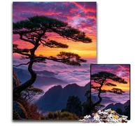 Jigsaw Puzzles for Adults 1000 Piece Puzzle Pine Tree on The Top of The Mountain Wooden Jigsaw Puzzles Family Game Night Fun, DIY Decorative Artwork 50X75CM