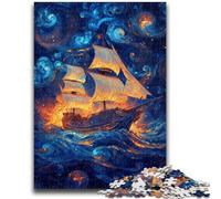 Jigsaw Puzzles for Adults 1000 Piece Puzzle Pirate Ship Help The Brain Exercise Addictive Toys to Cultivate Patience Perfect Decoration 50x75cm