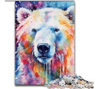 Jigsaw Puzzles for Adults 1000 Piece Puzzle Polar Bear Watercolor, Fun Activity for Home, Rainy Days Toys, Birthday Gifts (Size 26x38cm)