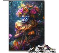 Jigsaw Puzzles for Adults 1000 Piece Puzzle Psychedelic Clown Girl,learning Educational for Is Ideal As A Gift for The Whole Family 38x26cm