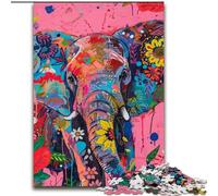 Jigsaw Puzzles for Adults 1000 Piece Puzzle Psychedelic Elephant, Suitable for Ages 14 And Up Home Decor Deal As Gifts for The Whole Family (Size 26x38cm)