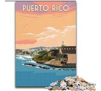 Jigsaw Puzzles for Adults 1000 Piece Puzzle Puerto Rico San Juan,Educational Family Game Wall Decoration Unique Birthday And Xmas Gifts 38x26cm