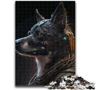 Jigsaw Puzzles for Adults 1000 Piece Puzzle Punk Human Dogs Stress Reliever Difficult Challenge Enhance Love between Couples 26x38cm