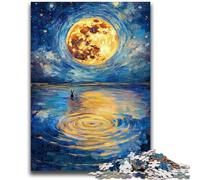 Jigsaw Puzzles for Adults 1000 Piece Puzzle Rabbit Under The Moon Toys Educational Games Stress Relieving Suitable for Desktop Decoration 50x75cm