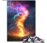Jigsaw Puzzles for Adults 1000 Piece Puzzle Rainbow Tornado, for And from 14 Years And over Educational Learning Toys Family Games Birthday Present 26x38cm