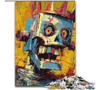 Jigsaw Puzzles for Adults 1000 Piece Puzzle Robot in The Style of Basquiat, for And 14 Years And over for Educational Game Challenge Toy Gift for Birthdays (Size50x75cm)
