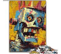 Jigsaw Puzzles for Adults 1000 Piece Puzzle Robot in The Style of Basquiat, Toys Educational Games Stress Relieving Wall Decoration (Size 26x38cm)
