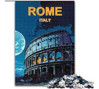 Jigsaw Puzzles for Adults 1000 Piece Puzzle Rome Italy Travel Poster, Learning Educational Is Ideal As A Gift for The Whole Family 50x75cm