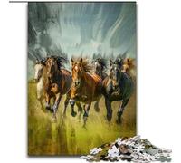 Jigsaw Puzzles for Adults 1000 Piece Puzzle Running Horses, Help The Brain Exercise Addictive Toys to Cultivate Patience Perfect Decoration (Size 50x75cm)