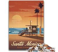 Jigsaw Puzzles for Adults 1000 Piece Puzzle Santa Monica Stress Reliever Difficult Challenge Enhance Love between Couples (size 38x52cm)
