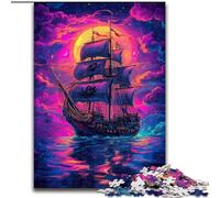 Jigsaw Puzzles for Adults 1000 Piece Puzzle Sea Pirate Ship, Educational Toys for Is Ideal As A Gift for The Whole Family for And 14 Years Old (Size 26x38cm)