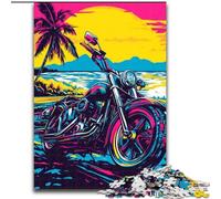 Jigsaw Puzzles for Adults 1000 Piece Puzzle Seaside Motorcycle, Family Entertainment Toys Is Ideal As Gifts for The Whole Family for 14+ (Size 50x75cm)