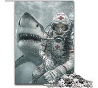 Jigsaw Puzzles for Adults 1000 Piece Puzzle Shark And Nurse, Educational Games Home Decoration Suitable for Desktop Decoration (Size 26x38cm)