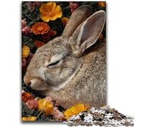 Jigsaw Puzzles for Adults 1000 Piece Puzzle Sleeping Bunny Help The Brain Exercise Addictive Toys to Cultivate Patience Perfect Decoration 50x75cm