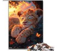 Jigsaw Puzzles for Adults 1000 Piece Puzzle Sleeping Lion Cub,learning Educational for Is Ideal As A Gift for The Whole Family 50x75cm