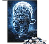 Jigsaw Puzzles for Adults 1000 Piece Puzzle Snow Leopard, for Educational Game Challenge Toy Unique Home Decor And Gifts 26x38cm