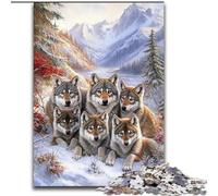 Jigsaw Puzzles for Adults 1000 Piece Puzzle Snow Wolf, for Educational Game Challenge Toy Enhance Memory for Age 14 (size 26x38cm)