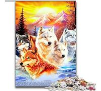 Jigsaw Puzzles for Adults 1000 Piece Puzzle Snow Wolf, Suitable for People Aged 14 And Above Challenging To Complete But Fun And Humorous Great Gift 50x75cm