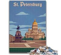 Jigsaw Puzzles for Adults 1000 Piece Puzzle St Petersburg Stress Reliever Difficult Challenge Enhance Love between Couples (size 50x75cm)