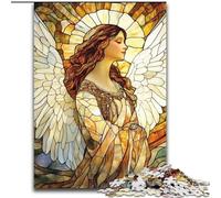 Jigsaw Puzzles for Adults 1000 Piece Puzzle Stained Glass Angel, Educational Toys for Is Ideal As A Gift for The Whole Family for And 14 Years Old (Size 50x75cm)
