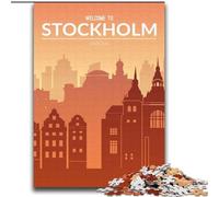 Jigsaw Puzzles for Adults 1000 Piece Puzzle Stockholm, Stress Relief Toys Unique Birthday And Gifts for Ages 14+ 75x100cm
