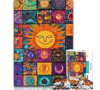 Jigsaw Puzzles for Adults 1000 Piece Puzzle Sun Smiling Collage, Stress Relief Toys,Enhance Love between Couples for Ages 14+ 38x26cm