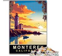 Jigsaw Puzzles for Adults 1000 Piece Puzzle Sunset in Monterey Quiz Game for Is Ideal As A Gift for The Whole Family (50x75cm) 1000pcs