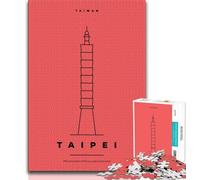 Jigsaw Puzzles for Adults 1000 Piece Puzzle Taipei Taiwan,Stress Reliever Difficult Challenge Every Piece Is Unique - Challenging Family Fun Game (75x50cm)